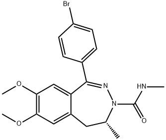 (R)-1-(4-溴苯基)-7,8-二甲氧基-N,4-二甲基-4,5-二氢-3H-苯并[D] [1,2]二氮杂-3-甲酰胺 结构式