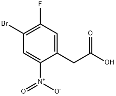 Benzeneacetic acid, 4-bromo-5-fluoro-2-nitro- 结构式