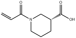 (3R)-1-(prop-2-enoyl)piperidine-3-carboxylic acid 结构式