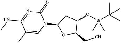 2''-Deoxy-3''-O-[(1,1-dimethylethyl)dimethylsilyl]-N,5-dimethyl-cytidine 结构式