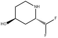 4-Piperidinol, 2-(difluoromethyl)-, (2S-trans)- 结构式