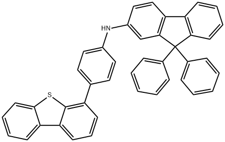 N-(4-(二苯并[B,D)噻吩-4-基)苯基)-9,9-二苯基-9H-芴-2-胺 结构式