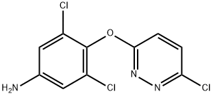 3,5-二氯-4-(6-氯哒嗪-3-基)氧苯胺 结构式