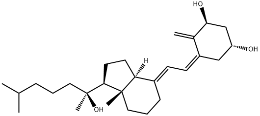 (1R,3S,Z)-5-((E)-2-((1S,3aS,7aS)-1-((S)-2-Hydroxy-6-methylheptan-2-yl)-7a-methylhexahydro-1H-inden-4(2H)-ylidene)ethylidene)-4-methylenecyclohexane-1,3-diol 结构式