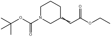 Ethyl 2-(1-Boc-3-piperidylidene)acetate 结构式