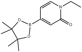 1-乙基-4-(4,4,5,5-四甲基-1,3,2-二氧杂硼-2-基)吡啶-2(1H)-酮 结构式