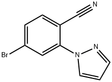 4-Bromo-2-(1H-pyrazol-1-yl)benzonitrile 结构式