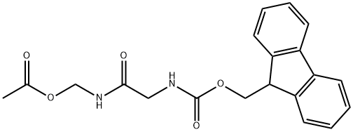 乙酸[[2-(FMOC-氨基)乙酰氨基]甲基]酯 结构式