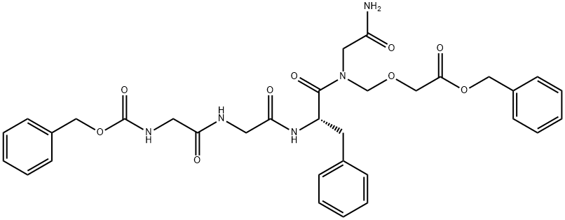 Glycinamide,N-[(phenylmethoxy)carbonyl]glycylglycyl-L-phenylalanyl-N-[[2-(phenylmethoxy)-2-oxoethoxy]methyl]- 结构式