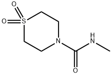 4-Thiomorpholinecarboxamide, N-methyl-, 1,1-dioxide 结构式