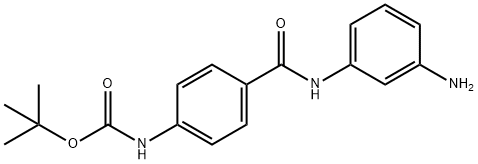 Carbamic acid, N-[4-[[(3-aminophenyl)amino]carbonyl]phenyl]-, 1,1-dimethylethyl ester 结构式