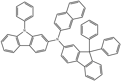 N-(9,9-Diphenyl-9H-fluoren-2-yl)-N-2-naphthalenyl-9-phenyl-9H-carbazol-2-amine 结构式