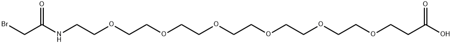 Bromoacetamido-PEG6-CH2CH2COOH 结构式
