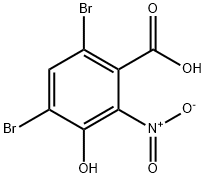 4,6-二溴-3-羟基-2-硝基苯甲酸 结构式