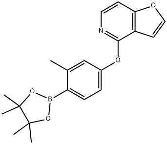 Furo[3,2-c]pyridine, 4-[3-methyl-4-(4,4,5,5-tetramethyl-1,3,2-dioxaborolan-2-yl)phenoxy]- 结构式