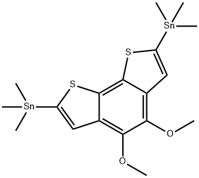 Stannane, 1,1'-(4,5-dimethoxybenzo[2,1-b:3,4-b']dithiophene-2,7-diyl)bis[1,1,1-trimethyl- 结构式