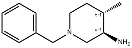 3-Piperidinamine, 4-methyl-1-(phenylmethyl)-, (3R,4S)-rel- 结构式