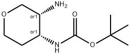 REL-((3R,4R)-3-氨基四氢-2H-吡喃-4-基)氨基甲酸叔丁酯 结构式