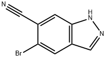 5-溴-1H-吲唑-6-氰基 结构式