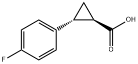 (1R,2R)-2-(4-Fluoro-phenyl)-cyclopropanecarboxylic acid 结构式