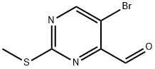 5-溴-2-(甲硫基)嘧啶-4-甲醛 结构式