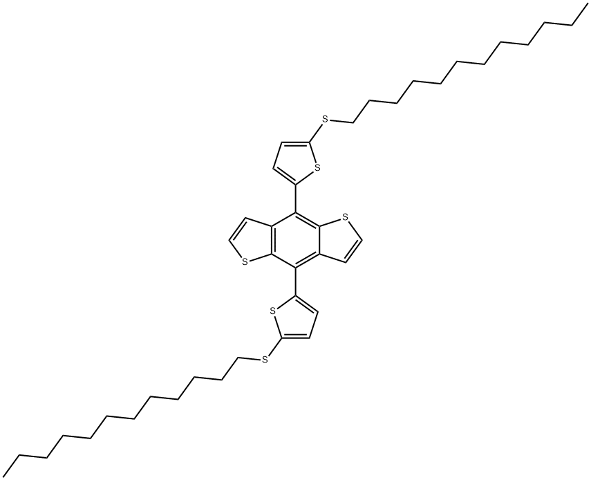 4,8-BIS(5-(DODECYLTHIO)THIOPHEN-2-YL)BENZO[1,2-B:4,5-B']DITHIOPHENE 结构式