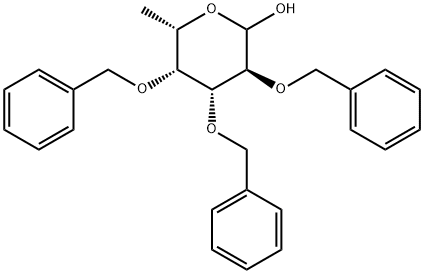 L-Galactopyranose, 6-deoxy-2,3,4-tris-O-(phenylmethyl)- 结构式