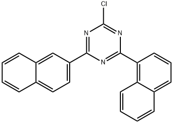 2-氯-4-(萘-1-基)-6-(萘-2-基)-1,3,5-三嗪 结构式