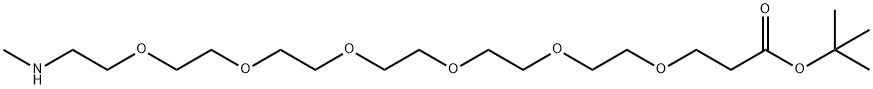 甲基氨-六聚乙二醇-丙酸叔丁酯 结构式