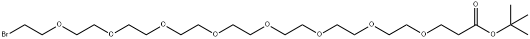溴代-七聚乙二醇-丙酸叔丁酯 结构式