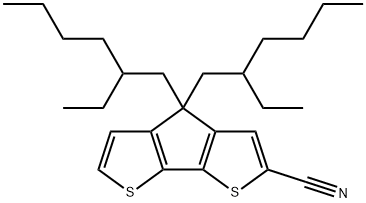 4,4-BIS-(2-ETHYL-HEXYL)-4H-CYCLOPENTA[2,1-B;3,4-B']DITHIOPHENE-2-CARBONITRILE 结构式