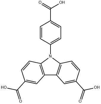 9-(4-羧基苯基)-3,6-咔唑二甲酸 结构式