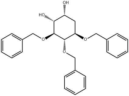 L-chiro-Inositol, 1-deoxy-2,3,4-tris-O-(phenylmethyl)- 结构式