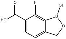 7-氟-1-羟基-1,3-二氢苯并[C][1,2]氧硼杂环戊烷-6-羧酸 结构式