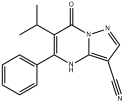 6-异丙基-7-氧代-5-苯基-4,7-二氢吡唑并[1,5-A]嘧啶-3-腈 结构式