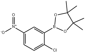 2-(2-氯-5-硝基苯基)-4,4,5,5-四甲基-1,3,2-二氧硼烷 结构式