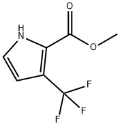 1H-Pyrrole-2-carboxylic acid, 3-(trifluoromethyl)-, methyl ester 结构式