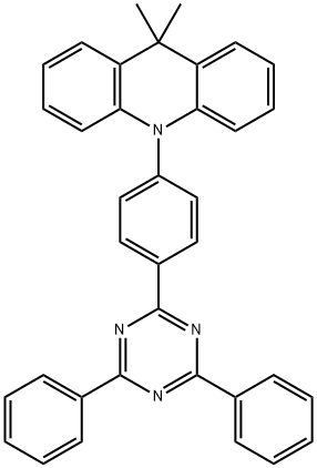 10-(4-(4,6-二苯基-1,3,5-三唑-2-基)苯基)-9,9-二甲基-9,10-二氢吖啶 结构式