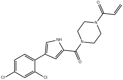 1-{4-[4-(2,4-dichlorophenyl)-1H-pyrrole-2-carbonyl]piperazin-1-yl}prop-2-en-1-one 结构式