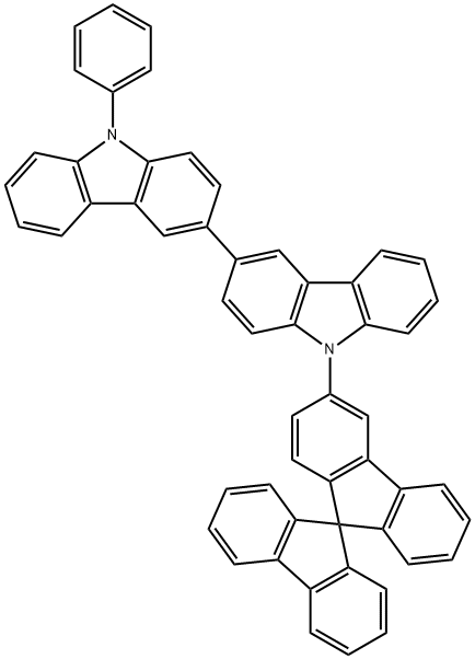 9-(9,9'-螺二芴-3-基)-9'-苯基-3,3'-双咔唑 结构式