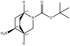 REL-((1R,4R,5S)-异丙基5-氨基-2-氮杂双环[2.2.2]辛烷-2-羧酸酯) 结构式