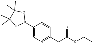 Ethyl 2-(5-(4,4,5,5-tetramethyl-1,3,2-dioxaborolan-2-yl)pyridin-2-yl)acetate 结构式