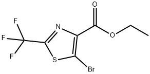 Ethyl 5-bromo-2-(trifluoromethyl)thiazole-4-carboxylate 结构式