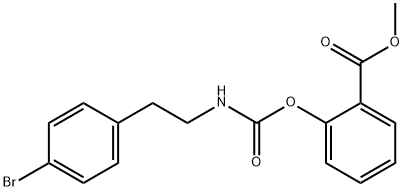 Benzoic acid, 2-[[[[2-(4-bromophenyl)ethyl]amino]carbonyl]oxy]-, methyl ester 结构式