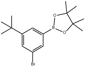 2-(3-BROMO-5-(TERT-BUTYL)PHENYL)-4,4,5,5-TETRAMETHYL-1,3, 结构式