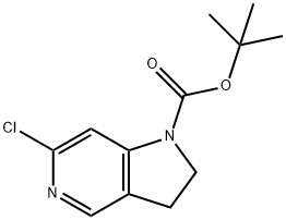 6-氯-2,3-二氢-1H-吡咯并[3,2-C]吡啶-1-甲酸叔丁酯 结构式