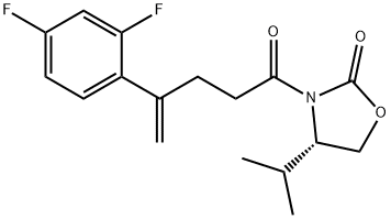 2-Oxazolidinone, 3-[4-(2,4-difluorophenyl)-1-oxo-4-pentenyl]-4-(1-methylethyl)-, (S)- (9CI) 结构式