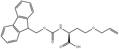 N-(((9H-芴-9-基)甲氧基)羰基)-O-烯丙基-L-高丝氨酸 结构式