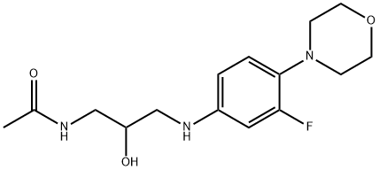 N-[3-[[3-Fluoro-4-(4-morpholinyl)phenyl]amino]-2-hydroxypropyl]acetamide 结构式