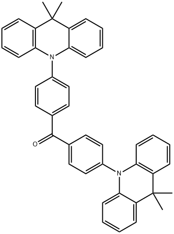 双(4-(9,9-二甲基-乙酰基-10(9H)-基)苯基)甲酮 结构式